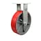 Service Caster 12'' Extra Heavy Duty Red Poly on Cast Iron Wheel Rigid Top Plate Caster CRAN-SCC-KP92R1230-PUR-RS - alternate 1